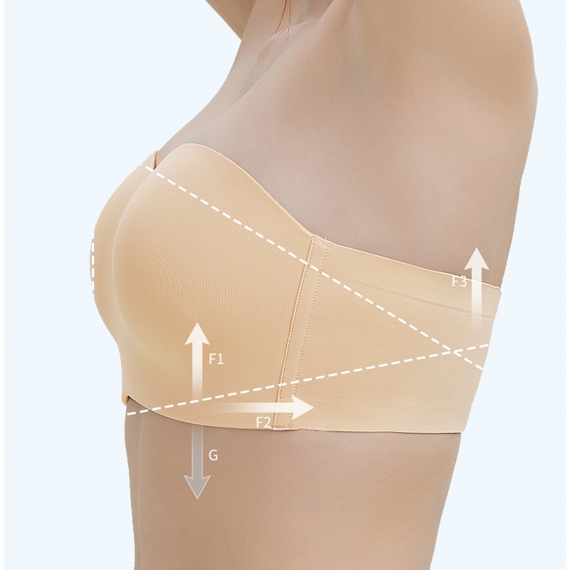 VEIMIA Fuller Bust, Firmer Hold, Never Slip Even Jumping Strapless Bra For Large Breasts