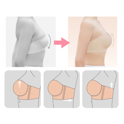 VEIMIA Fuller Bust, Firmer Hold, Never Slip Even Jumping Strapless Bra For Large Breasts