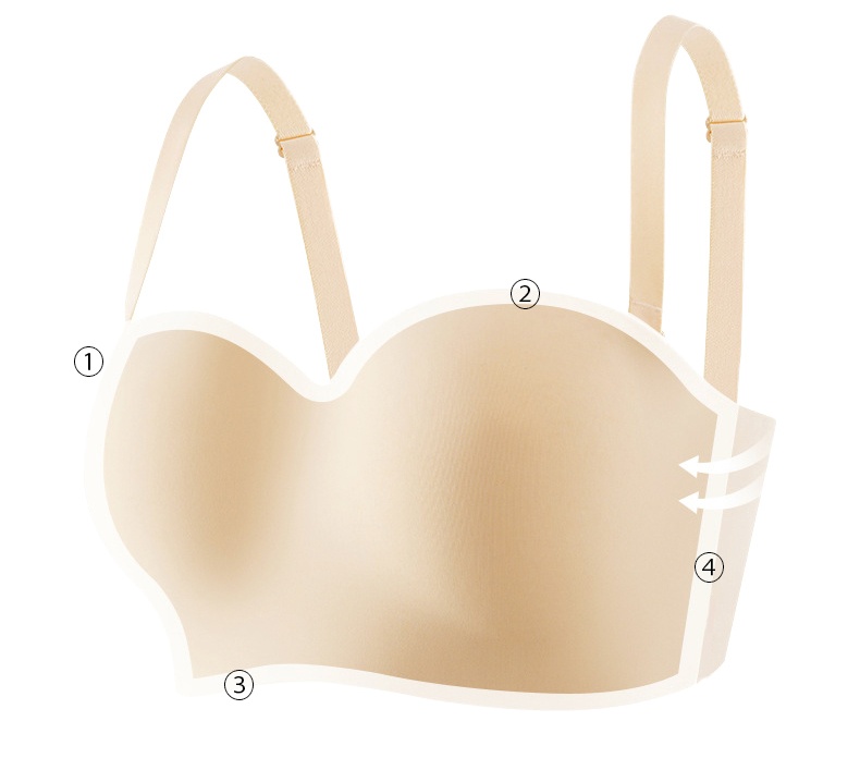 Strapless Bra for Large Size Girls VEIMIA