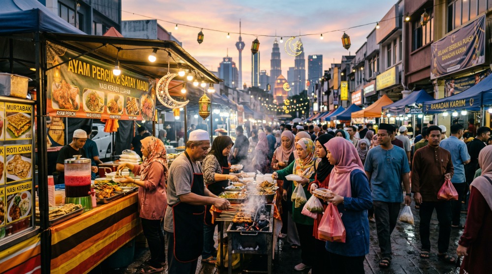 VEIMIA iftar time malaysia family breaking fast sunset