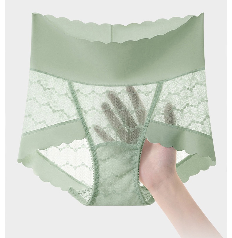 Seamless Sexy Lace Panties Comfortable Wrapping Mulberry Silk Crotch Plus Size Underwear Lift Hip VEIMIA