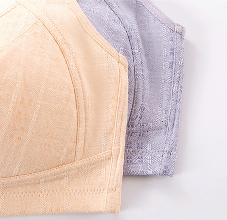 Lightweight Front Closure Wireless Bras Vest Style Plus Size Comfort Cotton Cup Anti-sagging VEIMIA