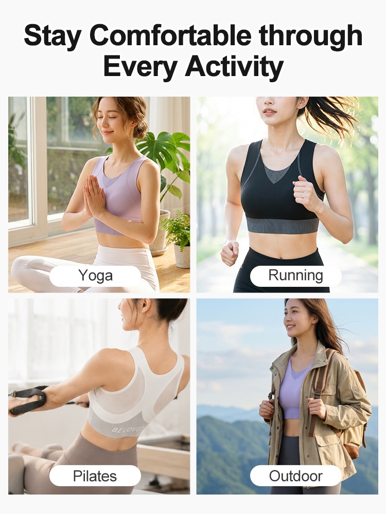 Sports bra activity showcase for yoga running Pilates and outdoor wear VEIMIA
