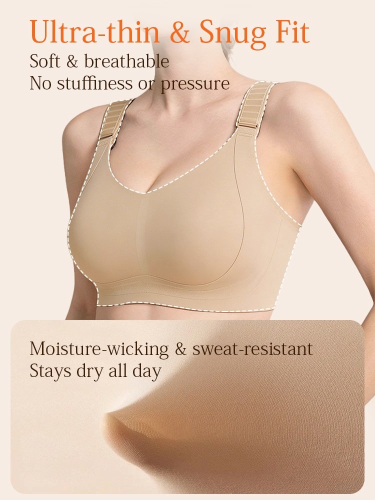 Adjustable Anti-sagging Bras 7-stage Adjustable Shoulders Buckle & Minimizing Fit For Fuller Busts VEIMIA