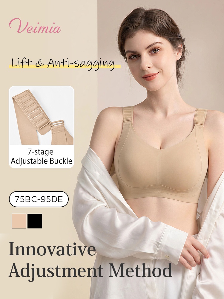 Adjustable Anti-sagging Bras 7-stage Adjustable Shoulders Buckle & Minimizing Fit For Fuller Bust VEIMIA