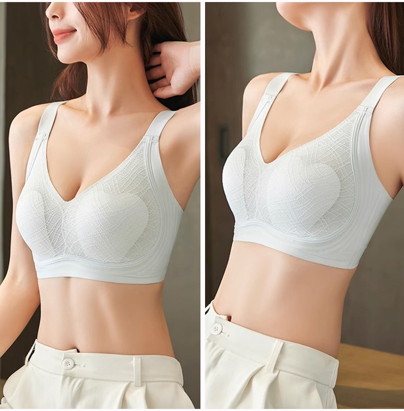 Adorable Plus Size Bra Cute Designs With Ultra-light Laces & Anti-bumping Pads, Naturally Minimize The Breasts VEIMIA