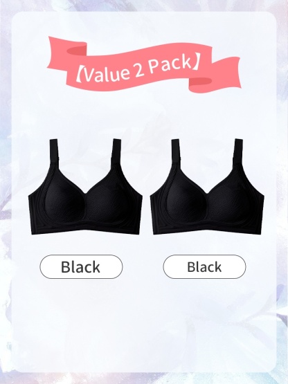 Adorable Plus Size Bras Cute Designs With Ultra-light Laces & Anti-bumping Pads, Naturally Minimizes The Breast VEIMIA