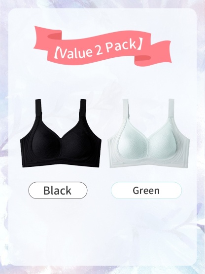 Adorable Plus Size Bra Cute Design With Ultra-light Lace & Anti-bumping Pad, Naturally Minimizes The Breast VEIMIA