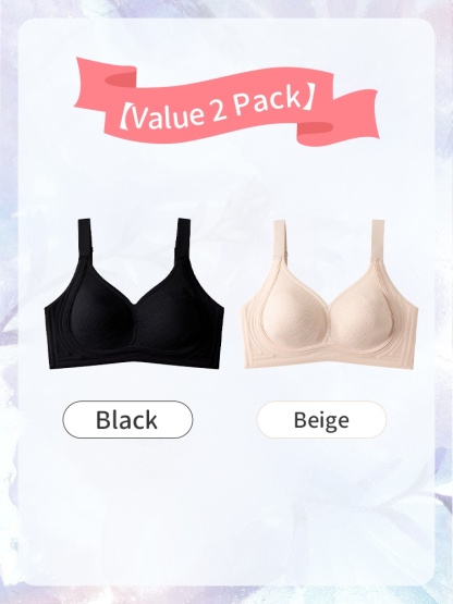 Adorable Plus Size Bra Cute Design With Ultra-light Laces & Anti-bumping Pads, Naturally Minimizes The Breast VEIMIA