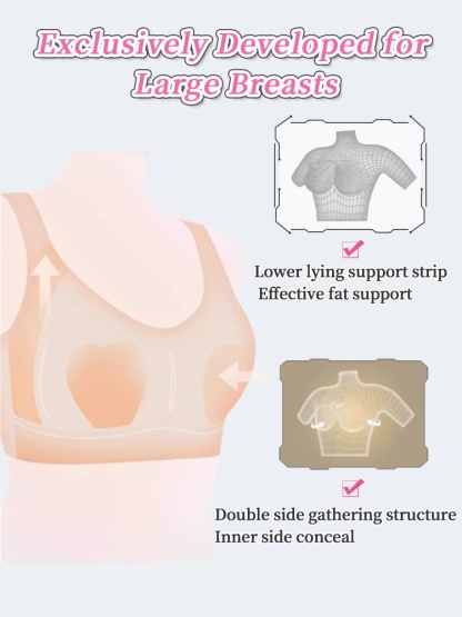 Adorable Plus Size Bras Cute Designs With Ultra-light Lace & Anti-bumping Pads, Naturally Minimizes The Breasts VEIMIA