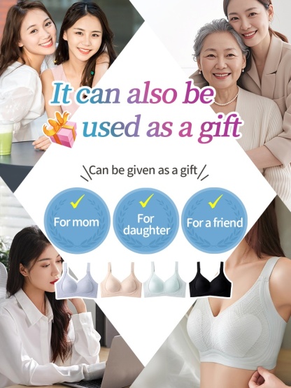Adorable Plus Size Bras Cute Design With Ultra-light Laces & Anti-bumping Pads, Naturally Minimize The Breast VEIMIA