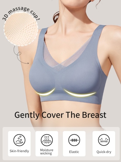 All-day Comforts Mastectomy Bras Ultra Soft Non-shifts Breast Prosthesis Designs, Seamless Fit For Daily Wears VEIMIA