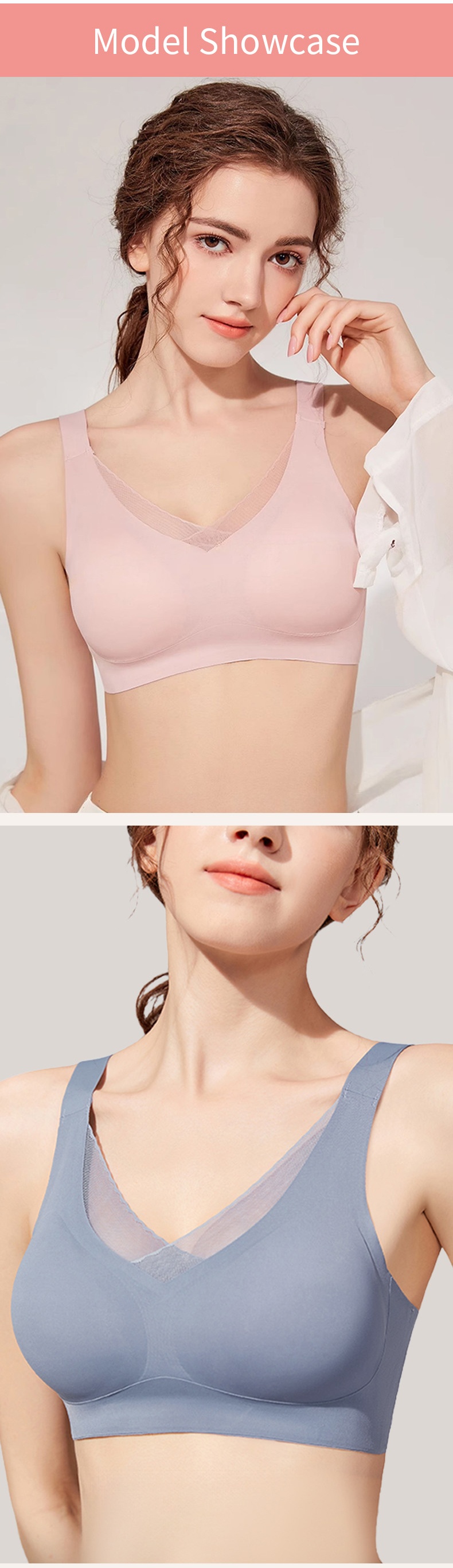 All-day Comforts Mastectomy Bras Ultra Soft Non-shifts Breast Prosthesis Designs, Seamless Fits For Daily Wear VEIMIA