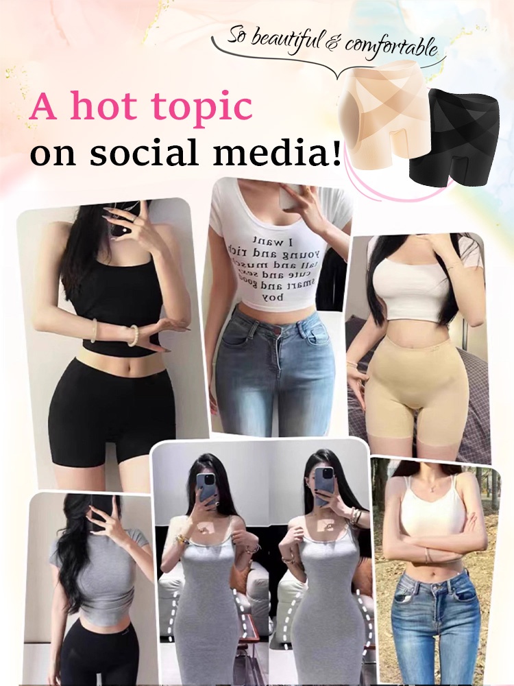 All-purpose Butt-lifting Shapewear Shorts With 3D Hip Pads & X-shaped Waistband Shaping, Breathable & Multi-functional Wearings VEIMIA