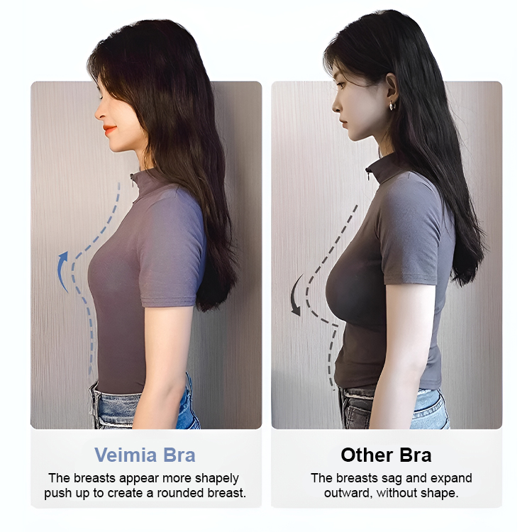 VEIMIA Best Fashionable Wireless Push Up Bra Support For Anti-sagging And Gathering