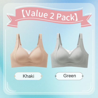 VEIMIA Anti-sagging Wireless Bra Cross Lace Lift Up And Support For Round Breast Shape