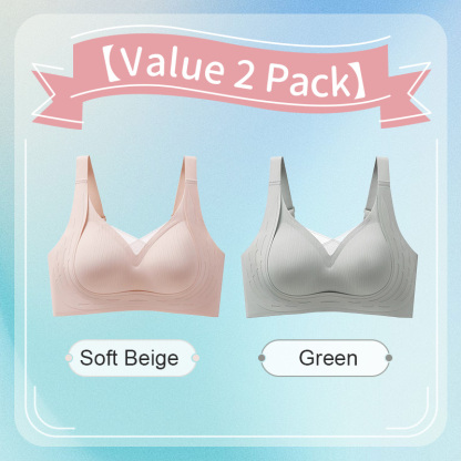 VEIMIA Anti-sagging Wireless Bra Cross Lace Lift Up And Support For Round Breast Shape