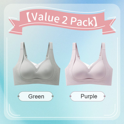 VEIMIA Anti-sagging Wireless Bra Cross Lace Lift Up And Support For Round Breast Shape