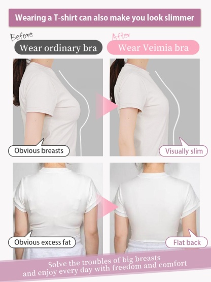 Anti-wobbling Minimizer Bras 360° Gel Strip Support, Anti-sagging Lifting For Natural Breasts Shapes VEIMIA