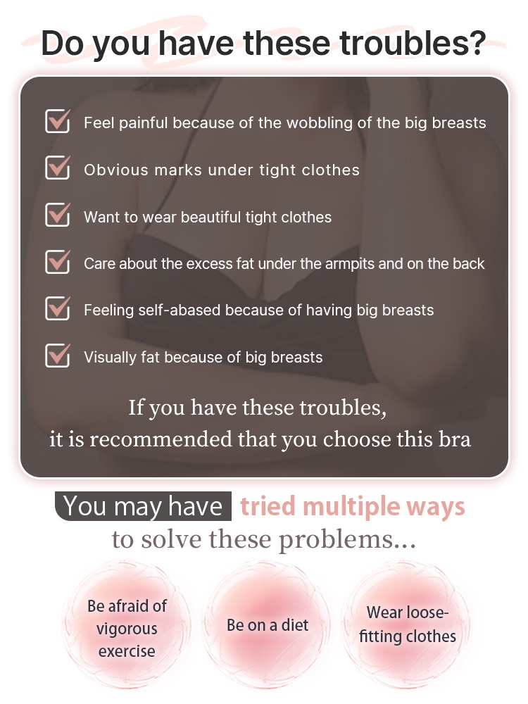 Anti-wobbling Seamless Bra Full Coverage Lift, Smooth Seamless Fit & Minimizing Effect VEIMIA