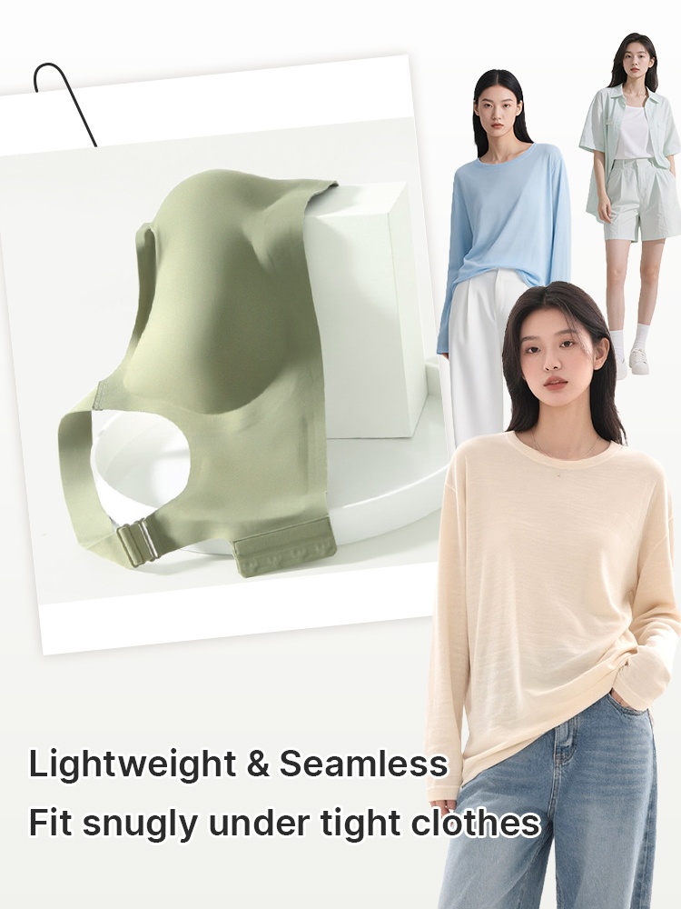 Anti-wobbling Seamless Bra Full Coverage Support, Smooth Seamless Shapes & Minimizing Effect VEIMIA