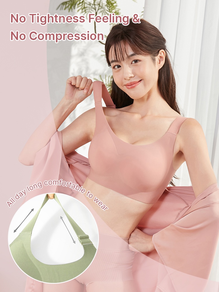 Anti-wobbling Seamless Bra Full Coverage Support, Smooth Seamless Fit & Minimizing Looks VEIMIA