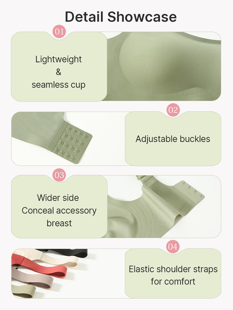 Anti-wobbling Seamless Bras Full Hold Structure, Smooth Seamless Feel & Minimizing Result VEIMIA