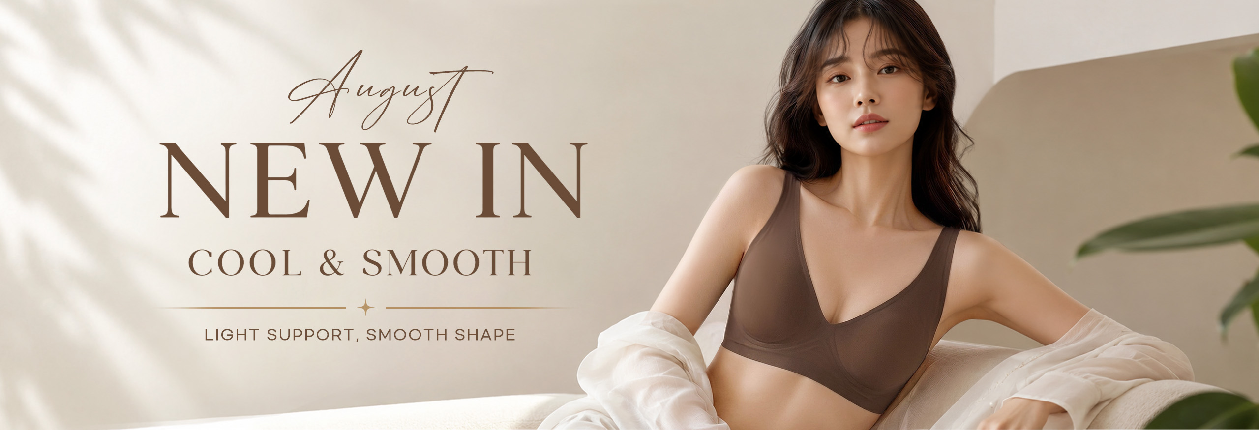 Find best august new in cool smooth light support bras banner for women in Veimia