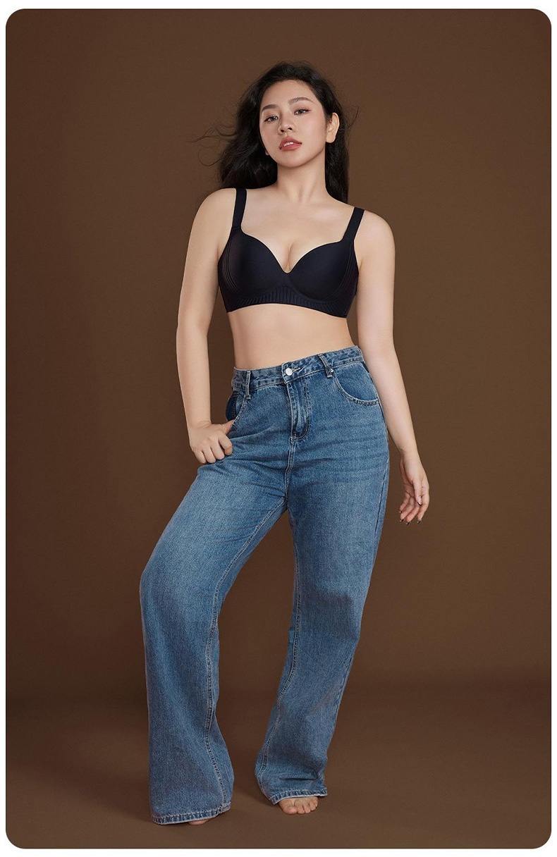 Wireless Push Up Bra Anti-Gravity One-piece Seamless 3D Massage Thin Padded Anti-sagging & Gathering Stable Support VEIMIA