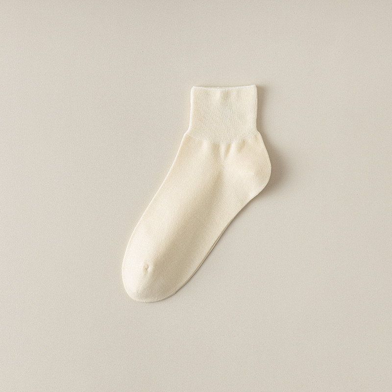 Beige Color Women Premium Breathable Cotton Ankle Socks VEIMIA