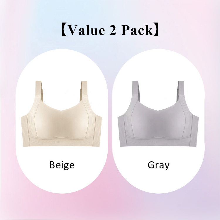 2 Pieces Set Seamless Back Smoothing Minimizer Bras With Stable Full Coverage VEIMIA
