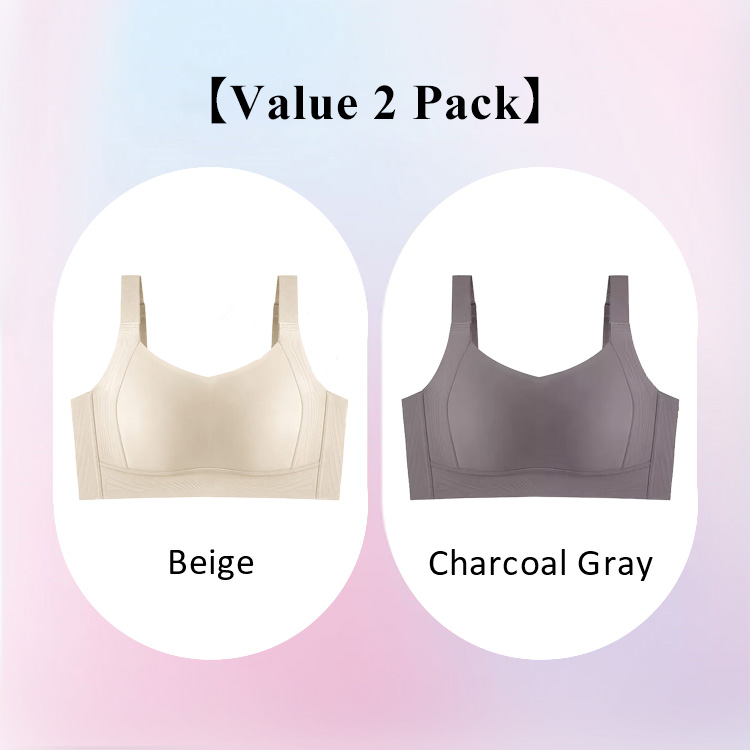 2 Pieces Seamless Back Smoothing Minimizer Bra With Stable Full Coverage VEIMIA
