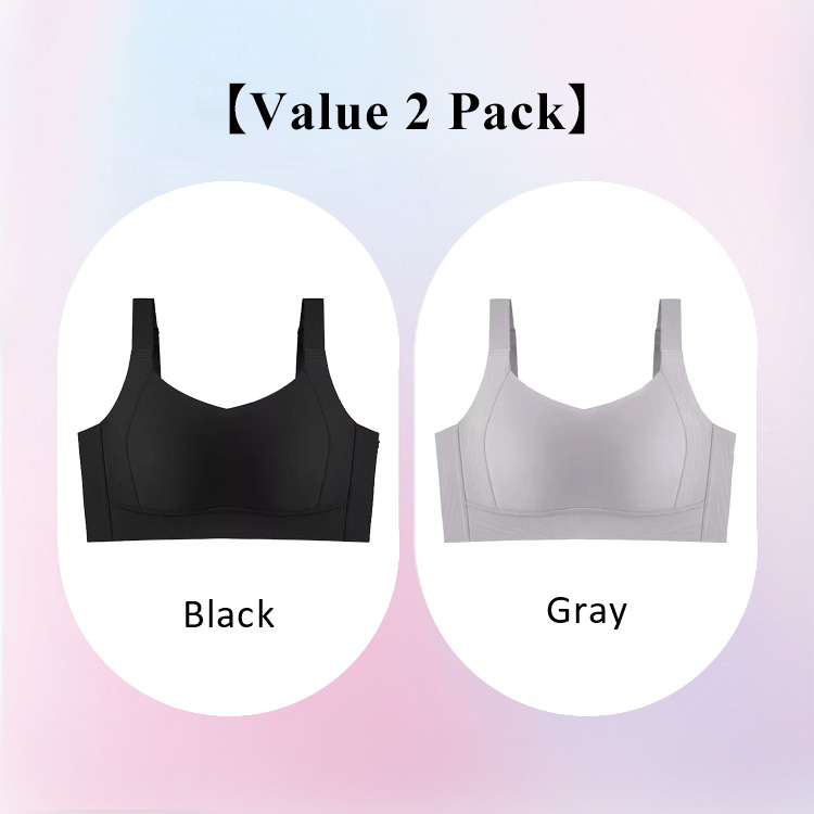 2 Pieces Seamless Back Smoothing Minimizer Bras With Stable Full Coverage VEIMIA