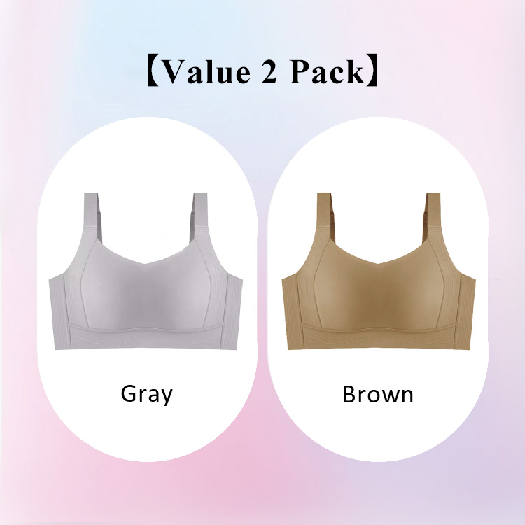 2 Pieces Set Seamless Back Smoothing Minimizer Bras Stable Full Coverage VEIMIA