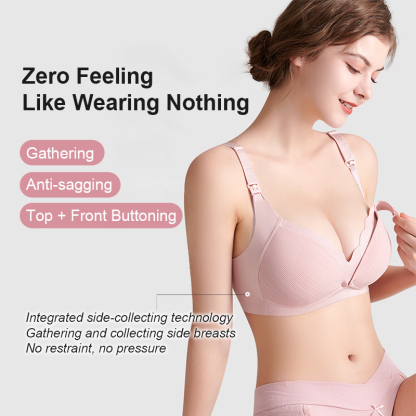 Supportive Nursing Bra Comfortable Seamless Maternity Sleep Bra VEIMIA