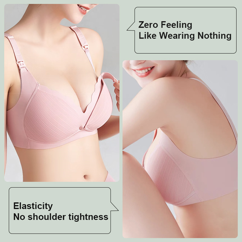 Supportive Breastfeeding Nursing Bra Comfortable Seamless Sleep Bra VEIMIA