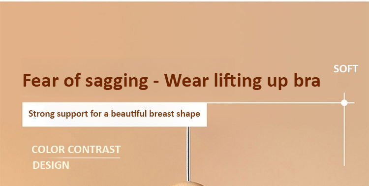 Seamless V-neck Lift Bras For Saggy Breast High Support Bralette For Women VEIMIA