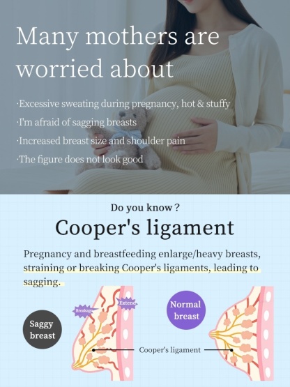 Breezy Maternity Bra Airy All-Stage Design, Quick-Clasp Enhanced Support Bra for Stress-Free Nursing VEIMIA