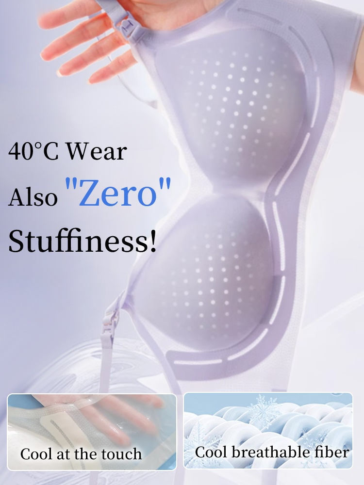 Breeze Nursing Bra Airy Multi-Stage Wear, Easy-Clasp W-Shaped Reinforcement Bra for Stress-Free Breastfeeding VEIMIA​