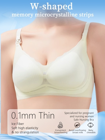CoolBreathe Maternity Bra Airy All-Stage Wear, Quick-Release Clasp Shaped Cups Bra for Stress-Free Breastfeeding VEIMIA​