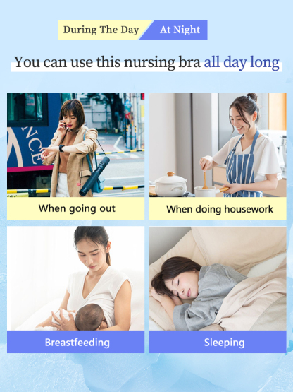 ​​CoolComfort Bra Non-Humid All-Stage Wear, One-Hand Fastener Supportive Band Bra for Stress-Free Breastfeeding VEIMIA