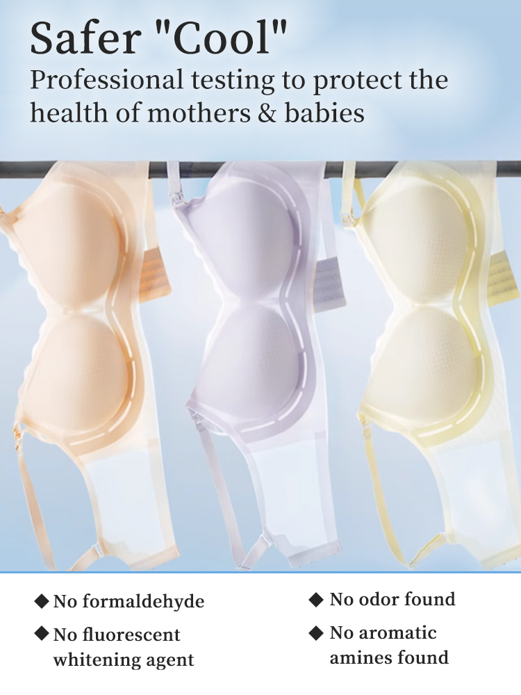 FreshAir Bra Breathable Non-Stuffy Wear, Single-Hand Clasp Contoured Support Bra for Easy Breastfeeding VEIMIA