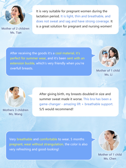 CoolFlow Bra Non-Stifling Multi-Stage Use, Quick-Release Clasp Supportive Underwire Bra for Easy Nursing VEIMIA