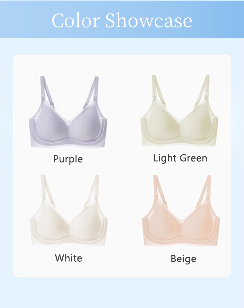 ​​CrispAir Maternity Bra Refreshing Non-Breasy Use, Single-Hand Fastener Contoured Support Bra for Easy Latching VEIMIA​​