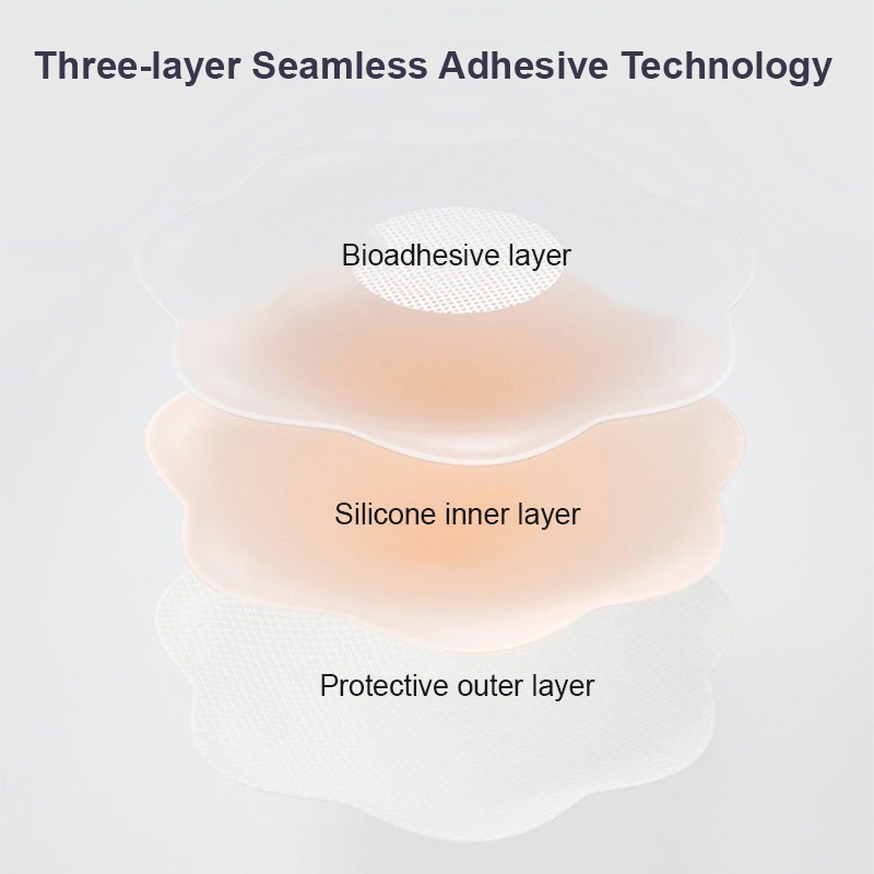 Ultra Thin Silicone Nipple Cover 6 Pairs Reuable Adhensive Breast Pasties Invisible VEIMIA