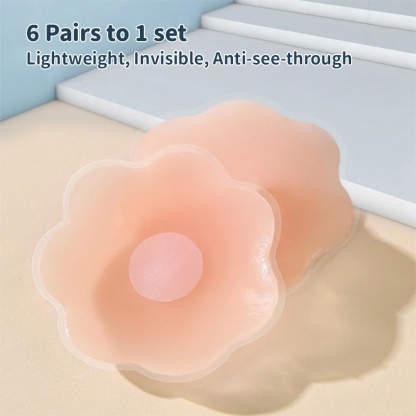 Silicone Nipple Cover 6 Pairs Reuable Adhensive Breast Pasties Super Invisible VEIMIA