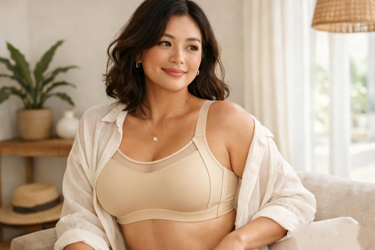 VEIMIA Minimizer Bra - Visually Slimming No.1 & Two-year Repurchase List No.1, Anti-shaking While Doing Sports, Seamless Prevent Accidental Exposure