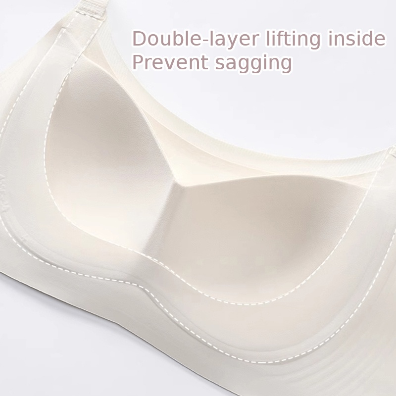 Seamless Minimizer Bra Vertical Striped Slim Fit Wireless Full Coverage Lift Up Breast VEIMIA