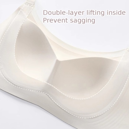 Seamless Minimizer Bra Vertical Striped Slim Fit Wireless Full Coverage Lift Up Breast VEIMIA