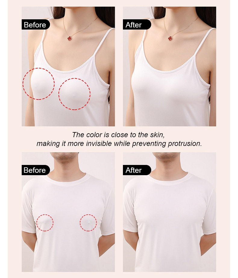Ultra Invisible Silicone Skin-like Nipple Cover Reuable Adhensive Breast Pasties VEIMIA
